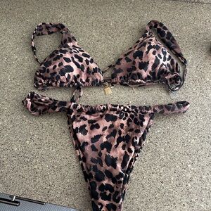 Leopard Print Bikini Set